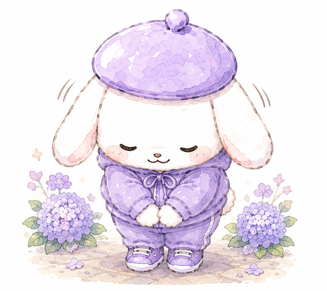 お辞儀するうさこ